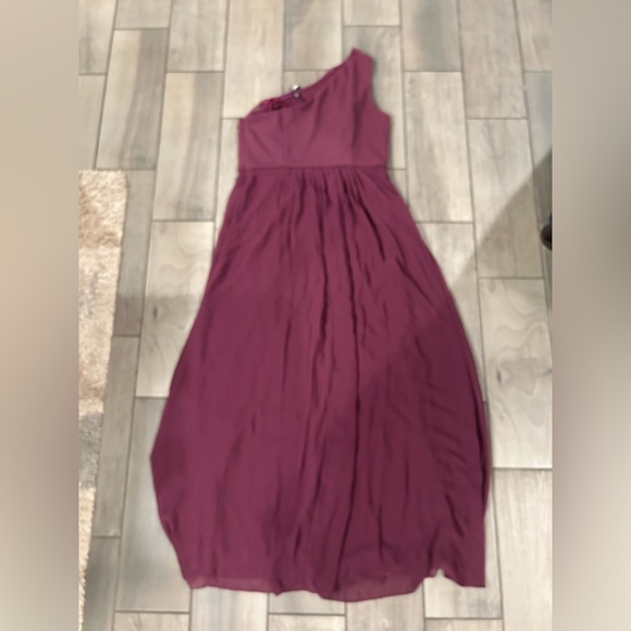 Adrianna Papell Women's One Shoulder Chiffon Gown Size 16 - Picture 7 of 8